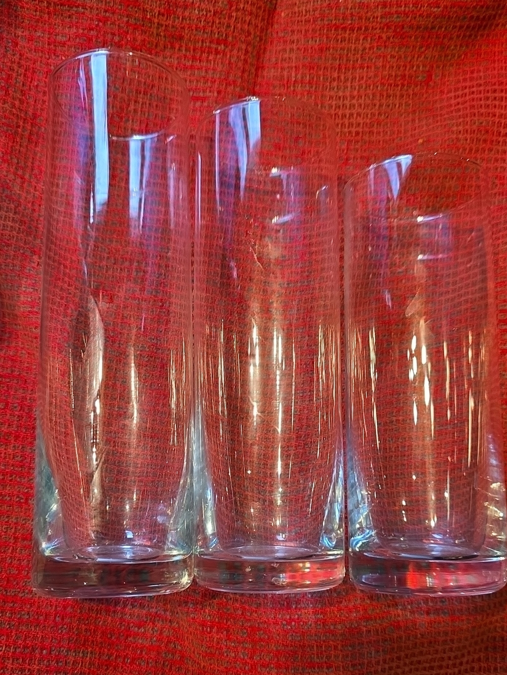 Clear Glass Cylinder Vase Set - Tall Modern Centerpiece (Clear)Graduated In Size